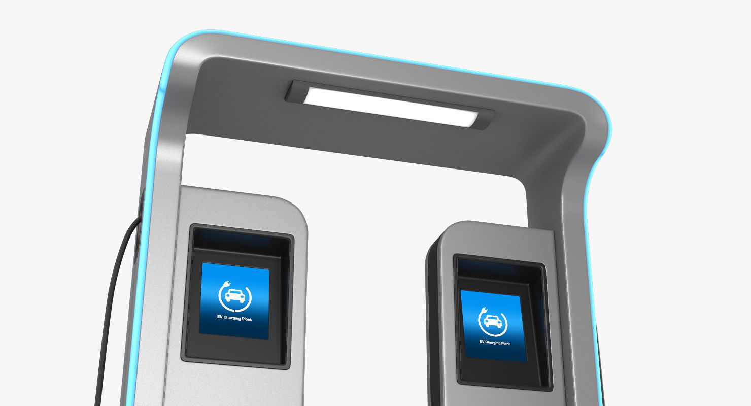 Electric Vehicle Charging Station 3 3D model_5