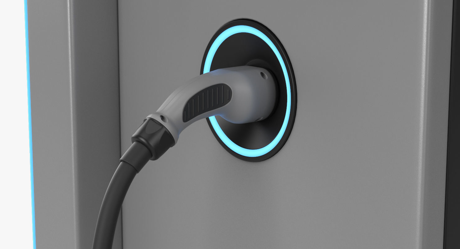 Electric Vehicle Charging Station 3 3D model_6