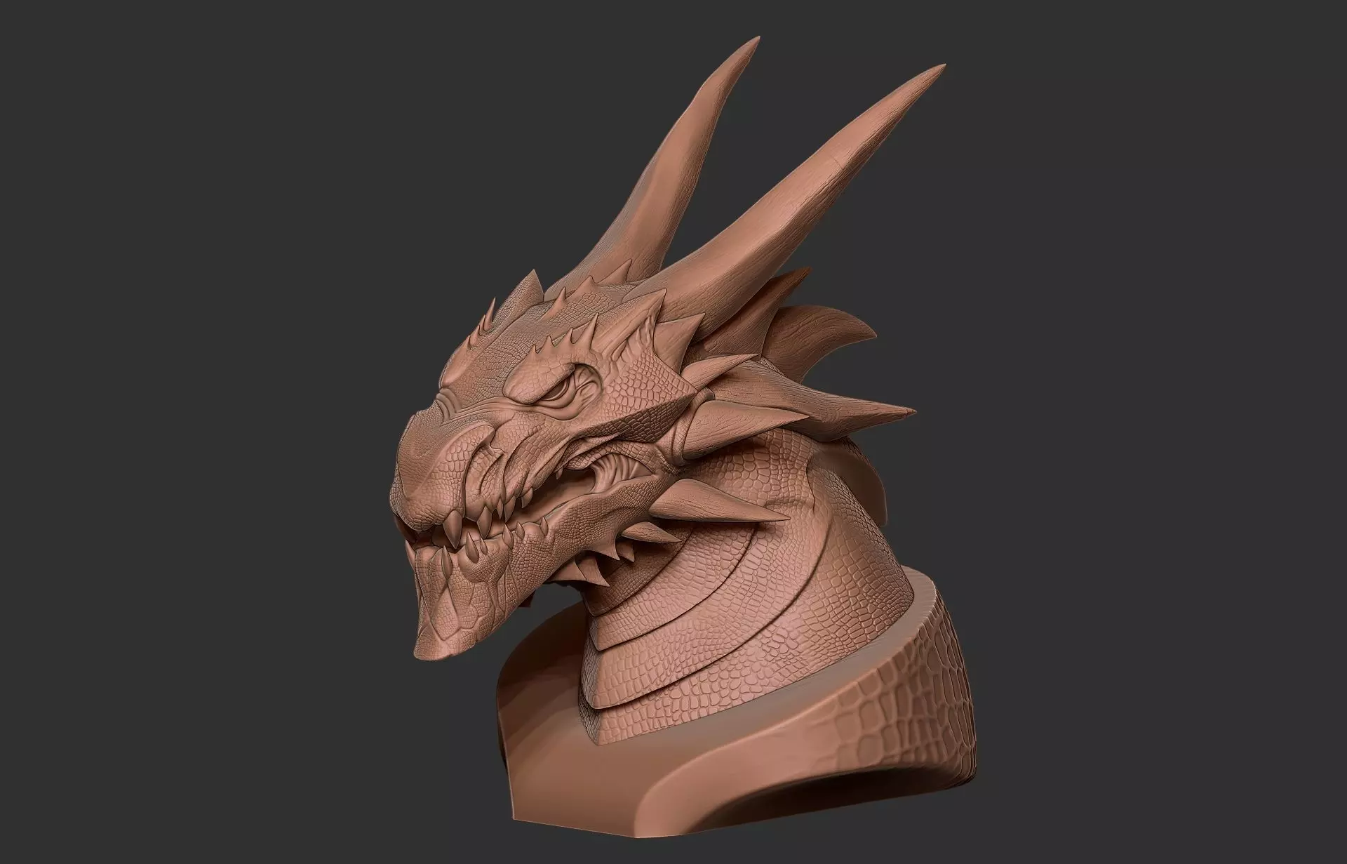 Dragon Bust 3D print model