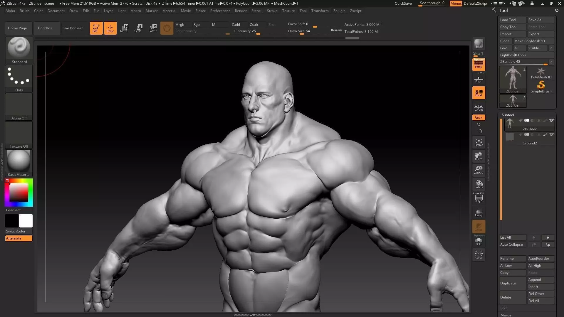 hulk like human male 3D model