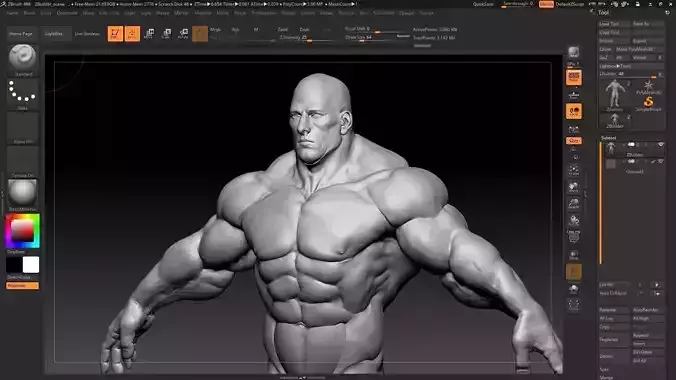 hulk like human male 3D model