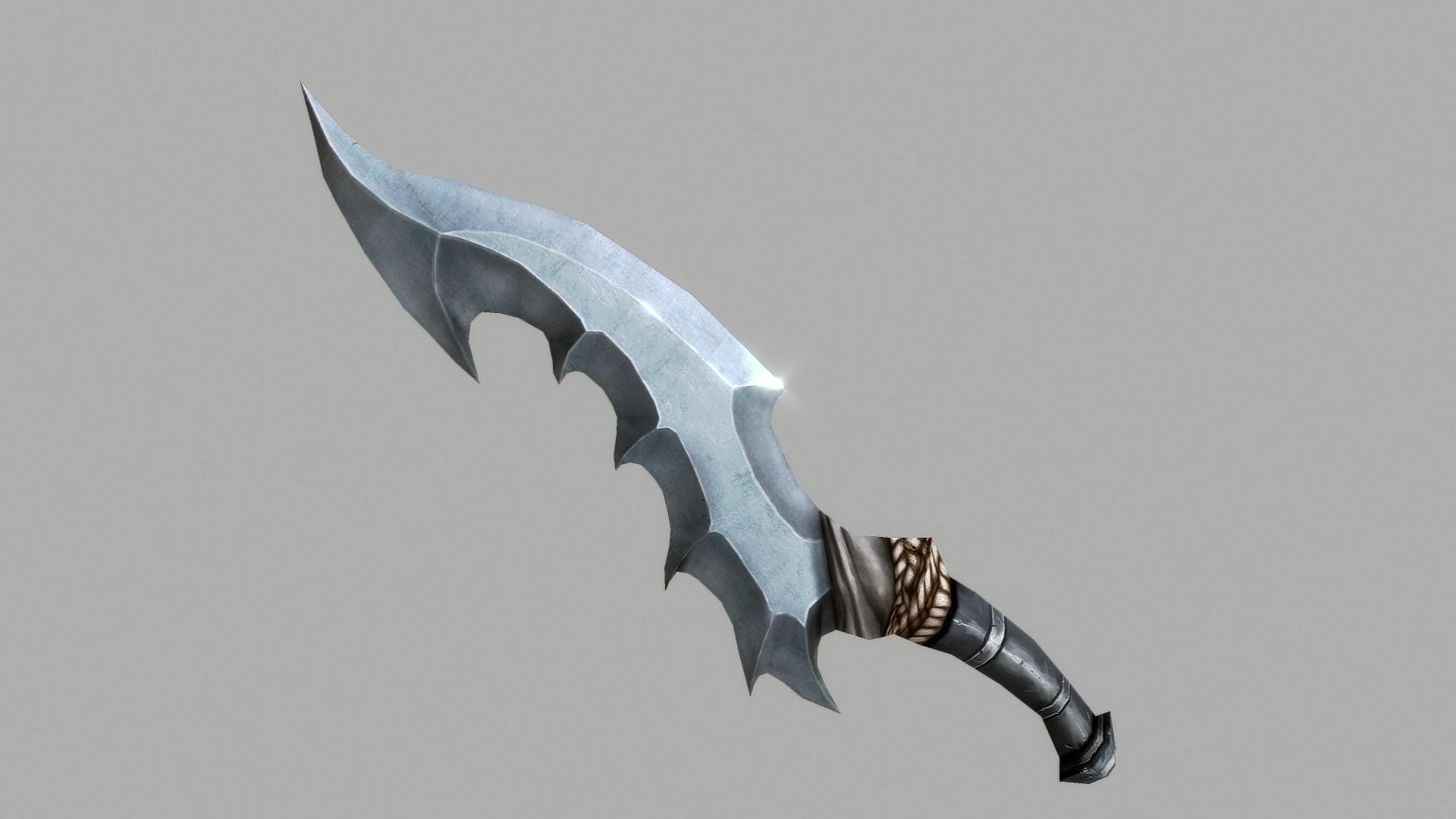 Ancient Dagger Low-poly 3D model_1