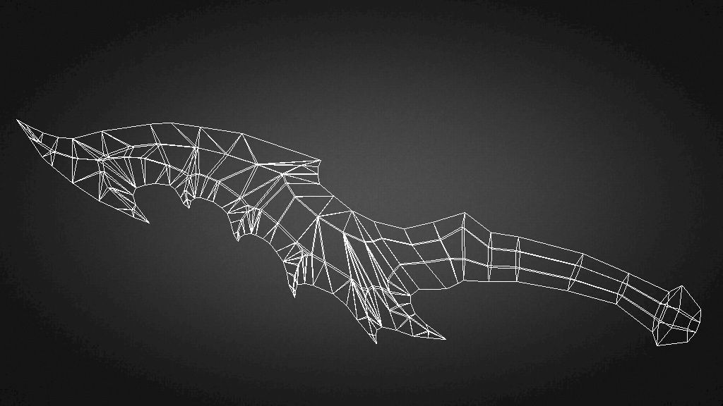 Ancient Dagger Low-poly 3D model_3