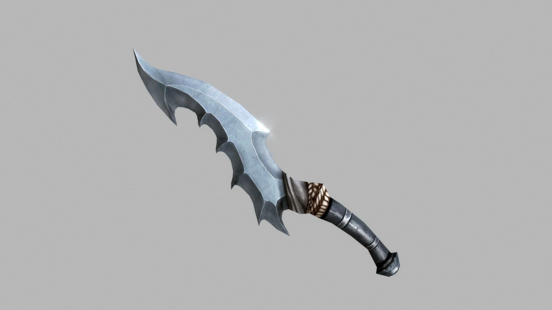Ancient Dagger Low-poly 3D model_0