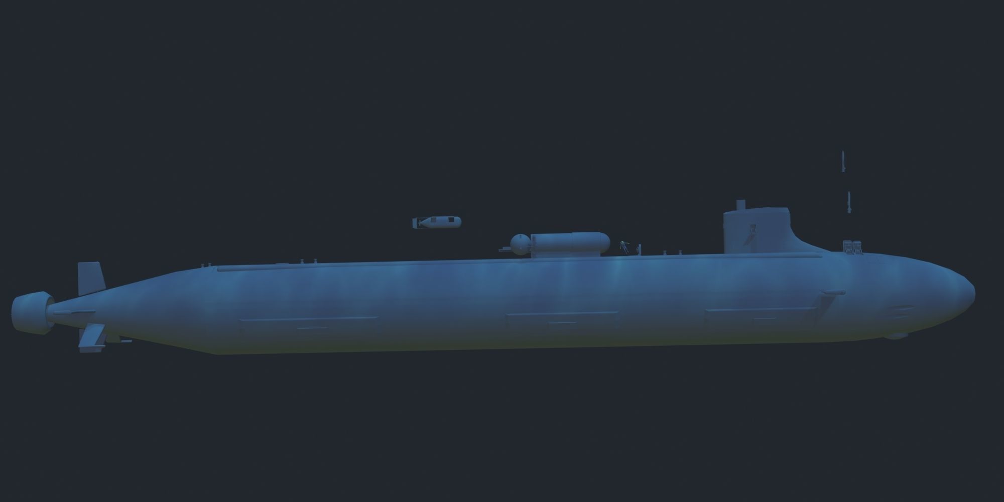 Virginia Class  sub model 3D model_19
