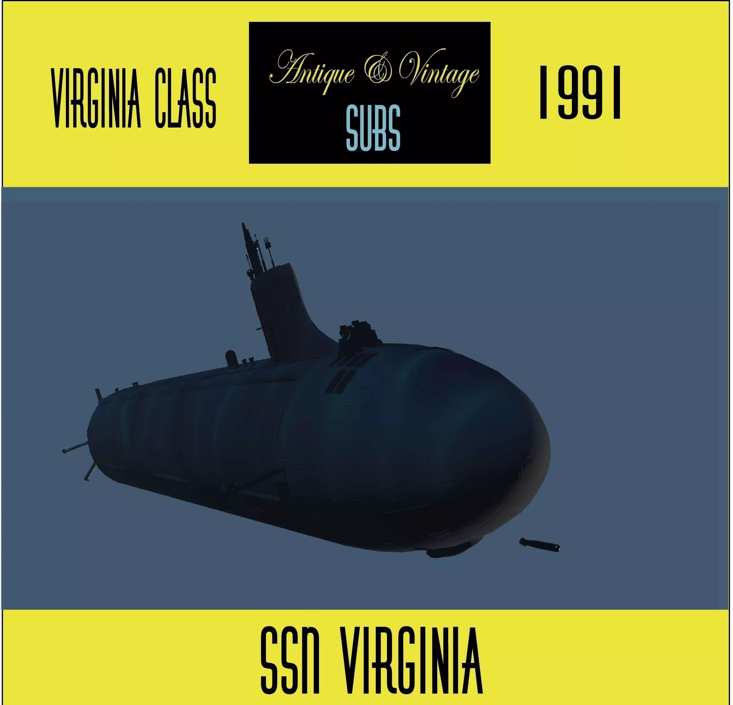 Virginia Class  sub model 3D model_0