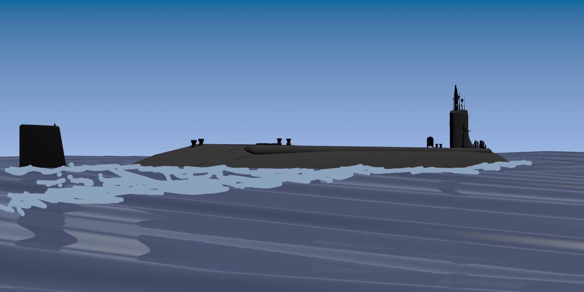 Virginia Class  sub model 3D model_3