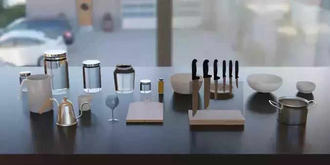 Kitchenware - 3d Kitchen set Collection