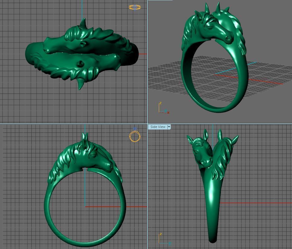 ring horse 3D print model_3