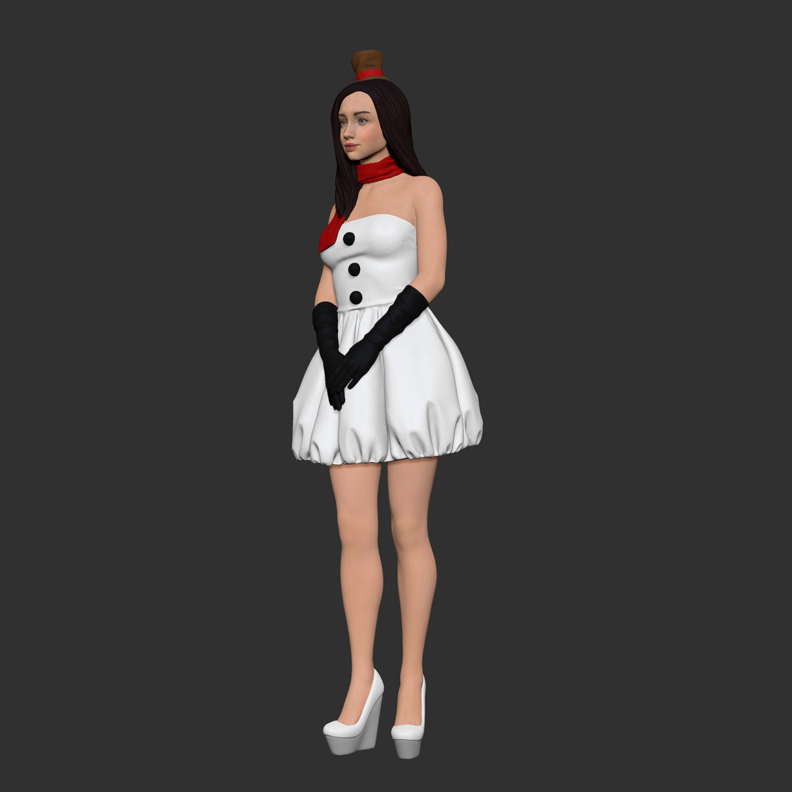 Snowman cute 3D print model_22