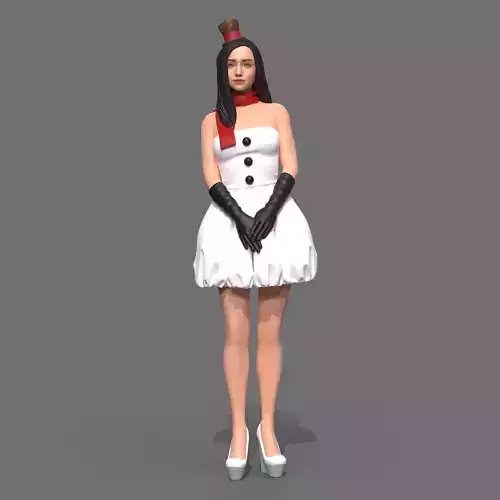 Snowman cute 3D print model