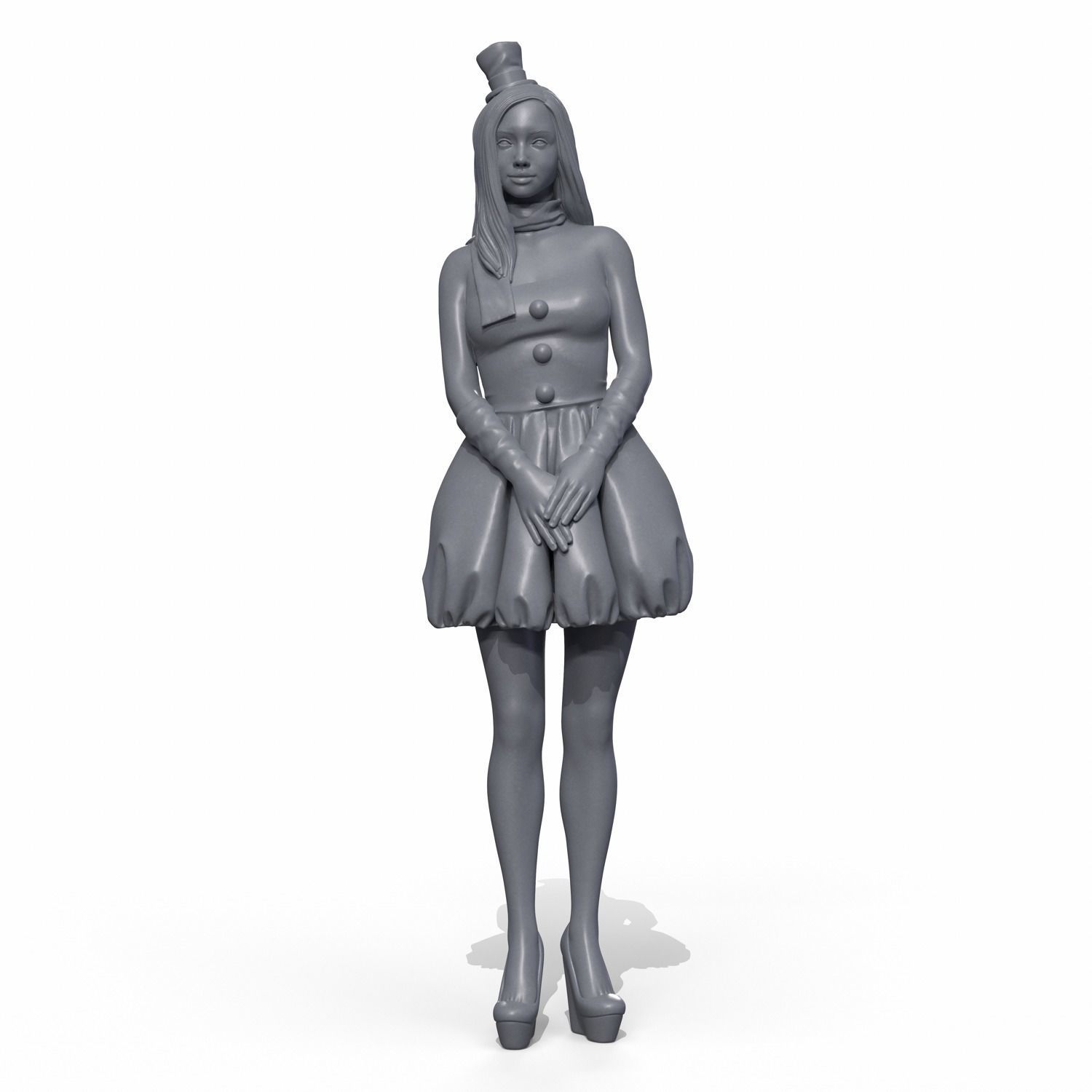 Snowman cute 3D print model_1