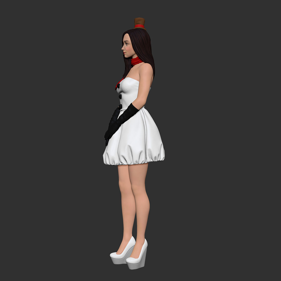 Snowman cute 3D print model_21