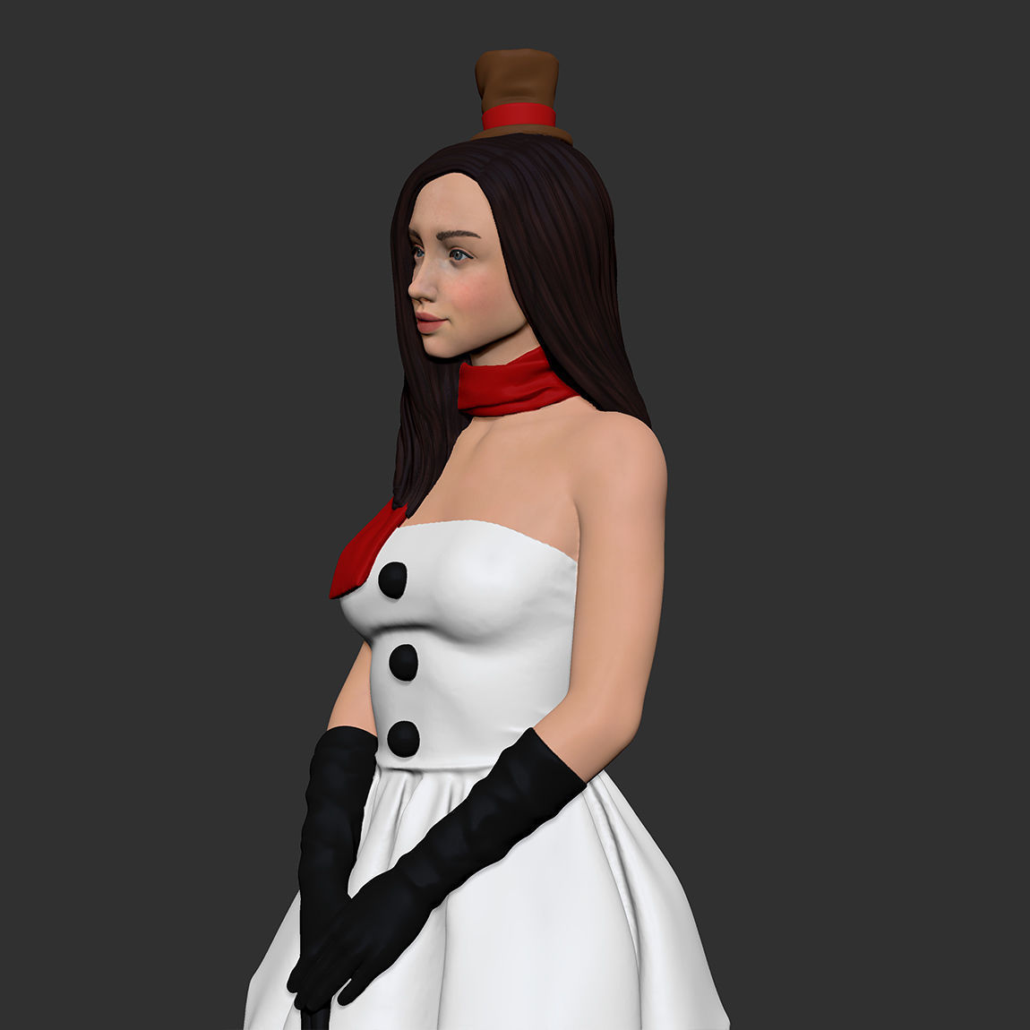 Snowman cute 3D print model_31