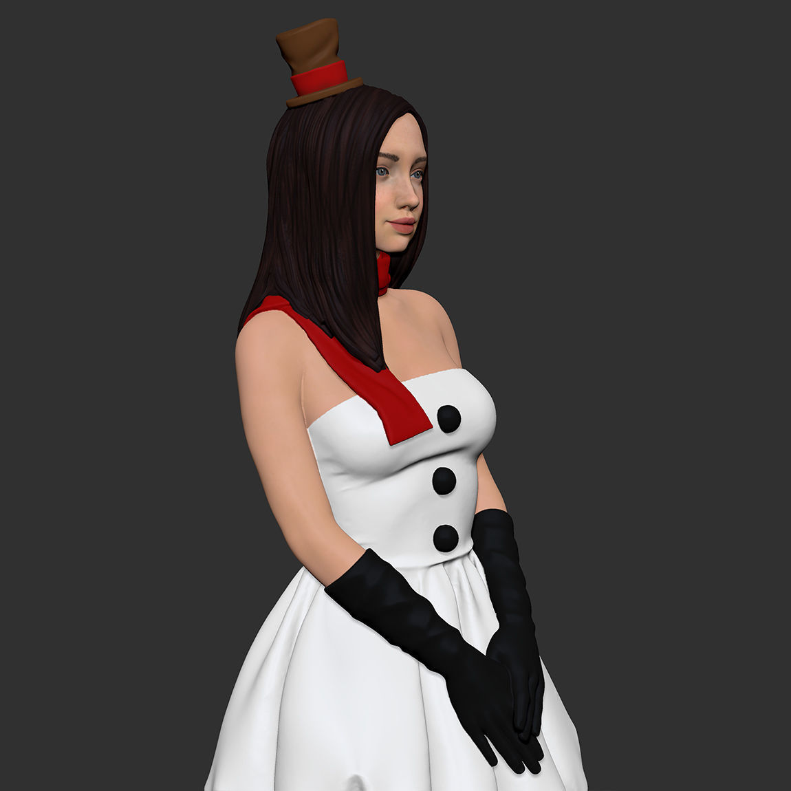 Snowman cute 3D print model_29