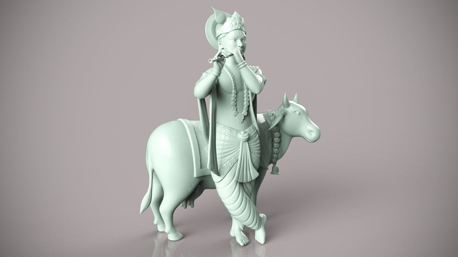 Lord krishna  3D print model_5
