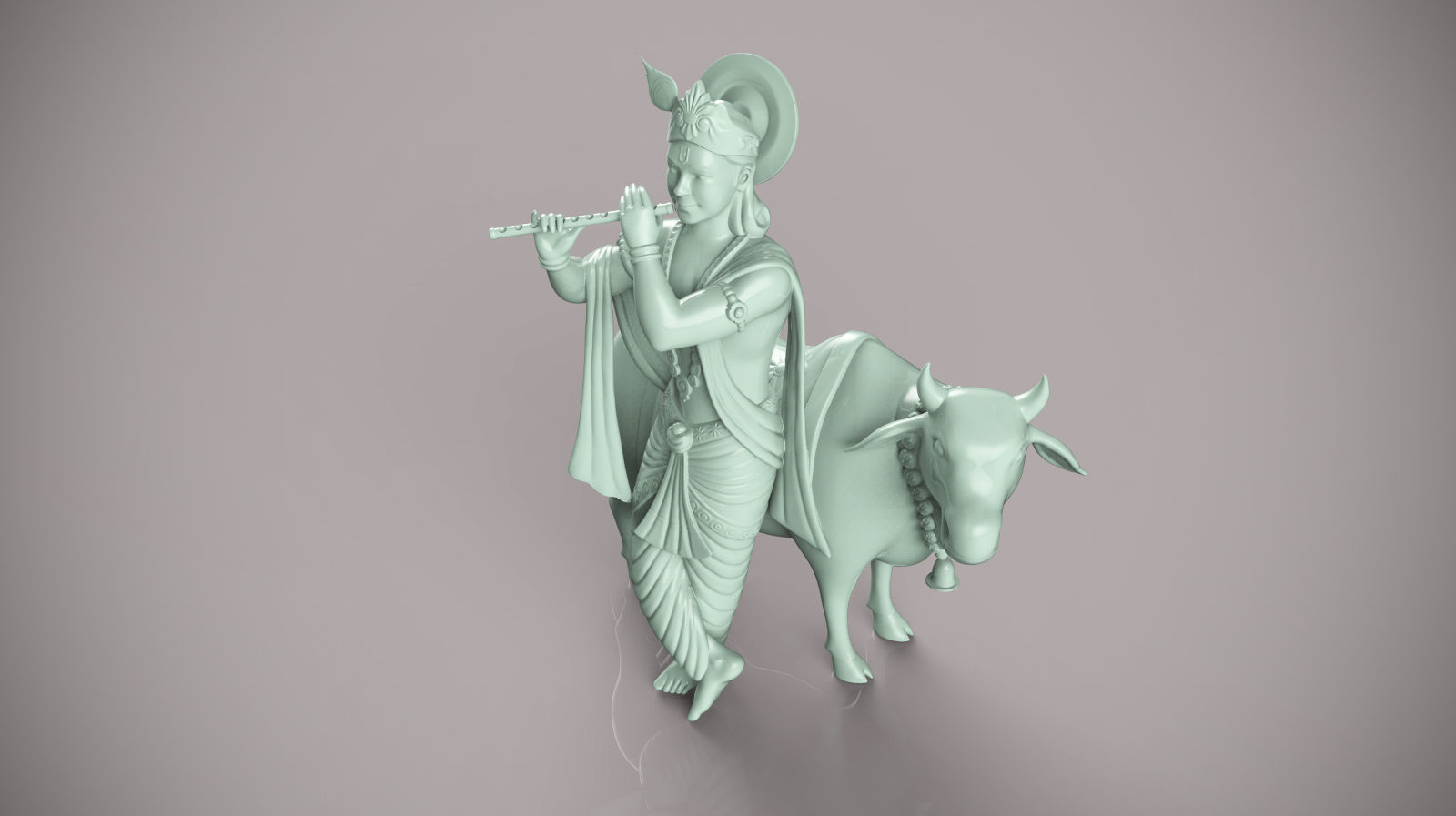 Lord krishna  3D print model_11