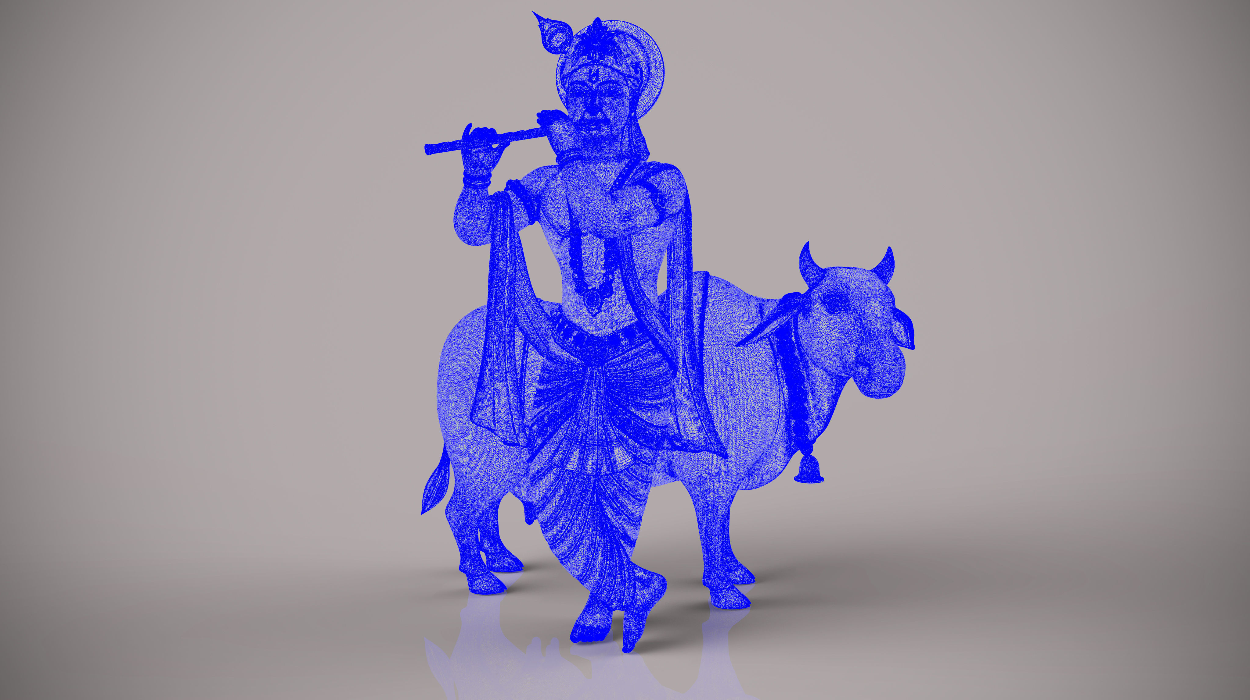 Lord krishna  3D print model_12