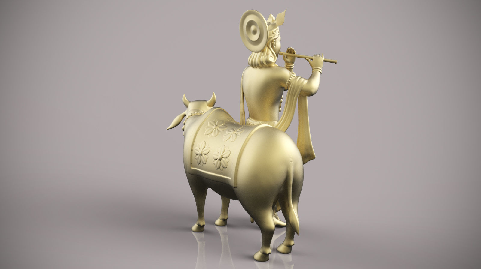 Lord krishna  3D print model_4