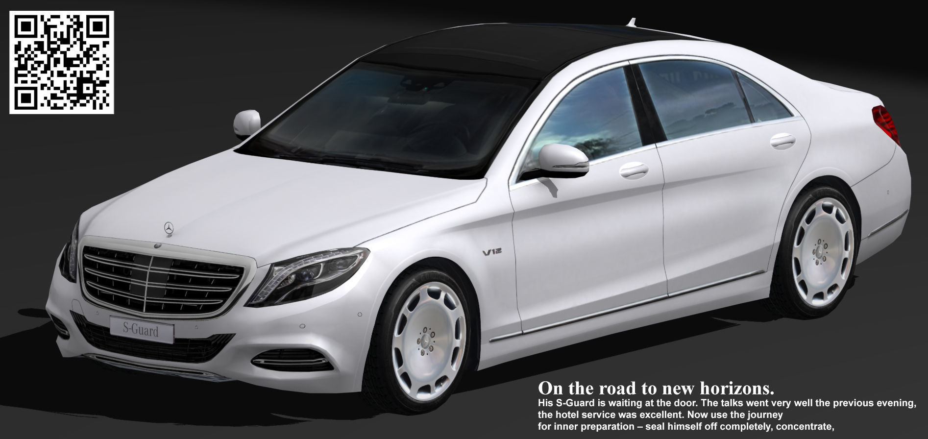 Mercedes Benz S-Guard Low-poly 3D model_7