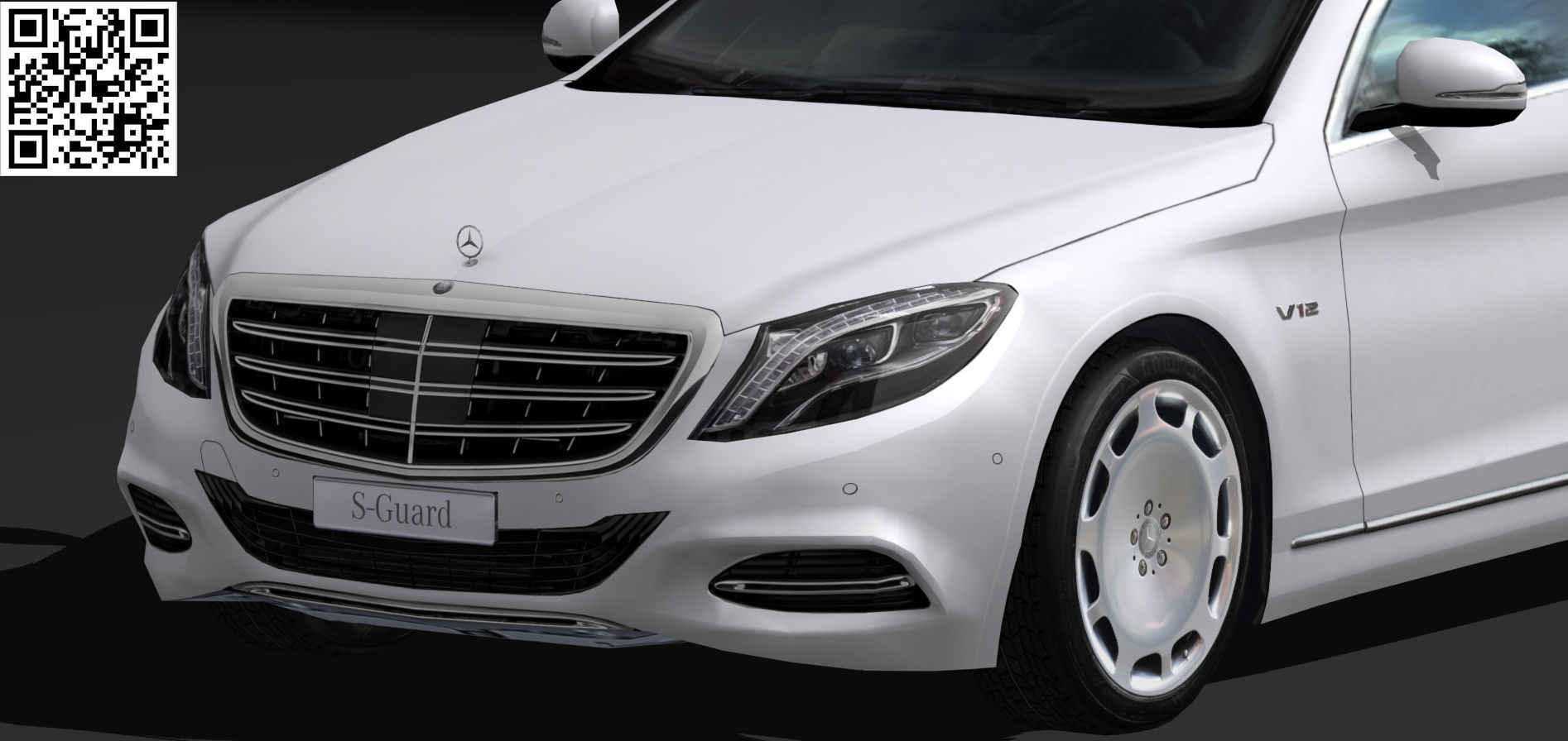 Mercedes Benz S-Guard Low-poly 3D model_1