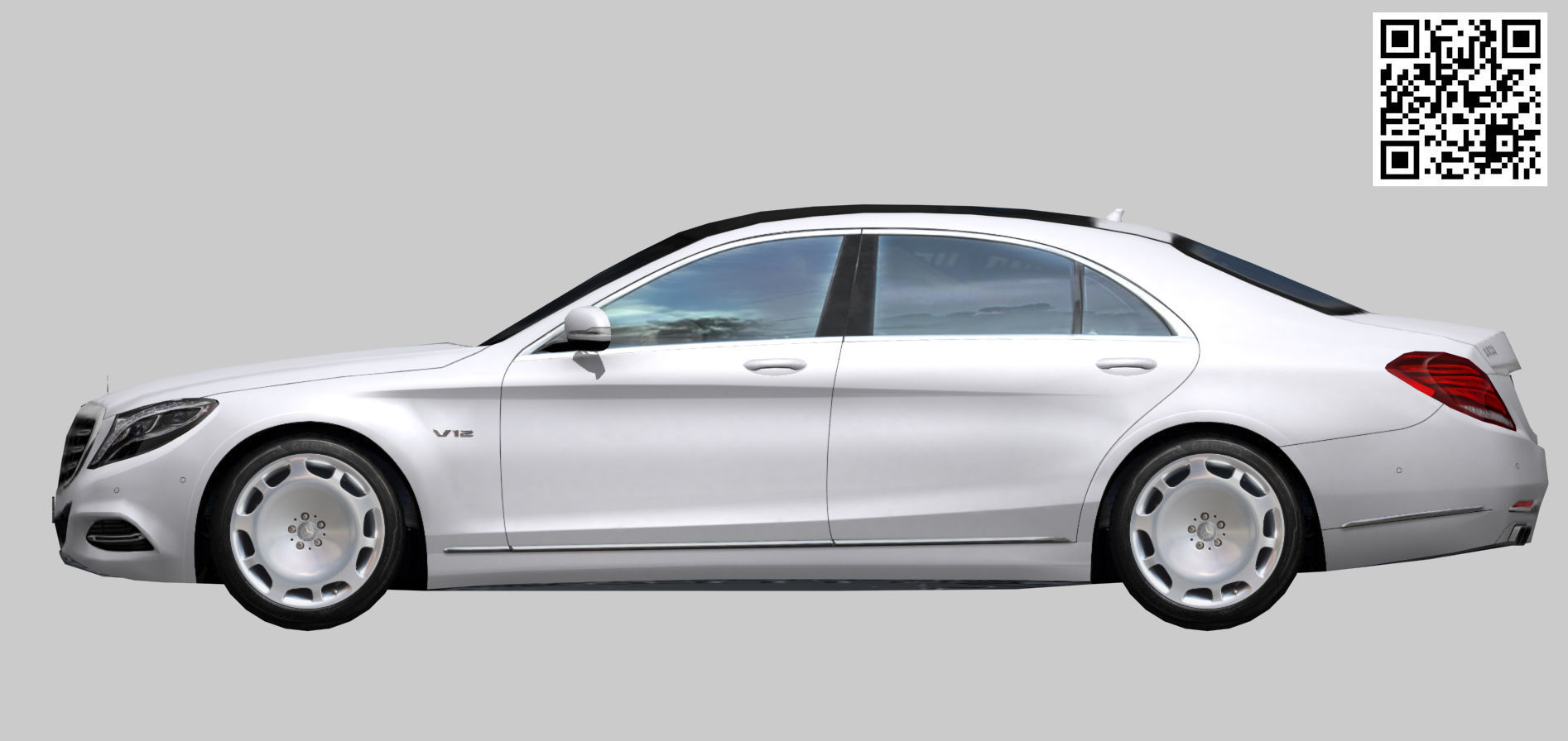 Mercedes Benz S-Guard Low-poly 3D model_13
