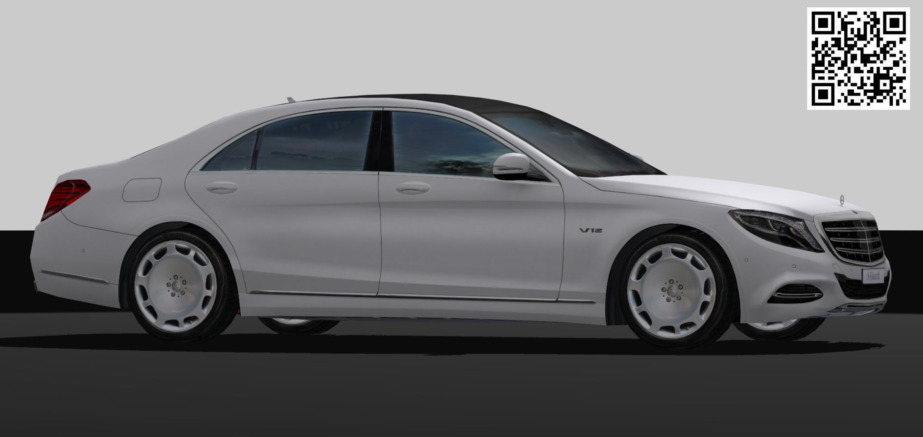 Mercedes Benz S-Guard Low-poly 3D model_10
