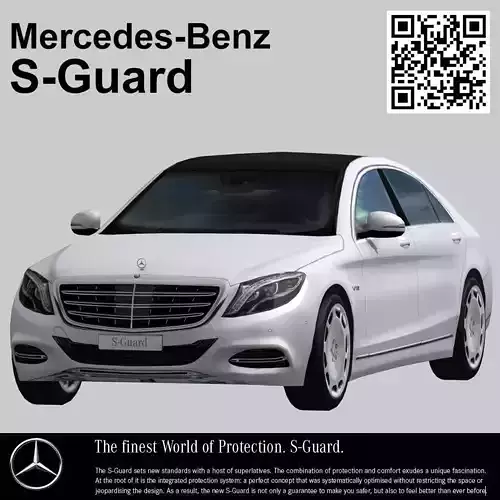 Mercedes Benz S-Guard Low-poly 3D model