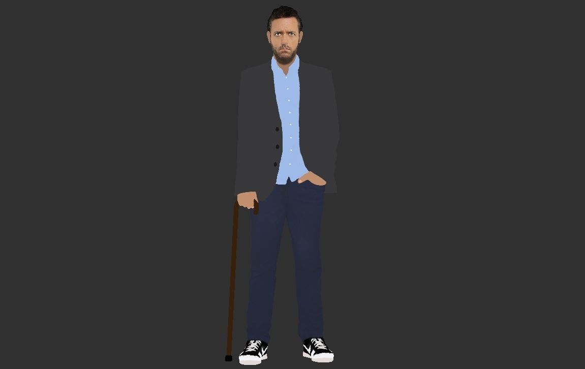 MD Gregory House ready for full color 3D printing 3D print model_28