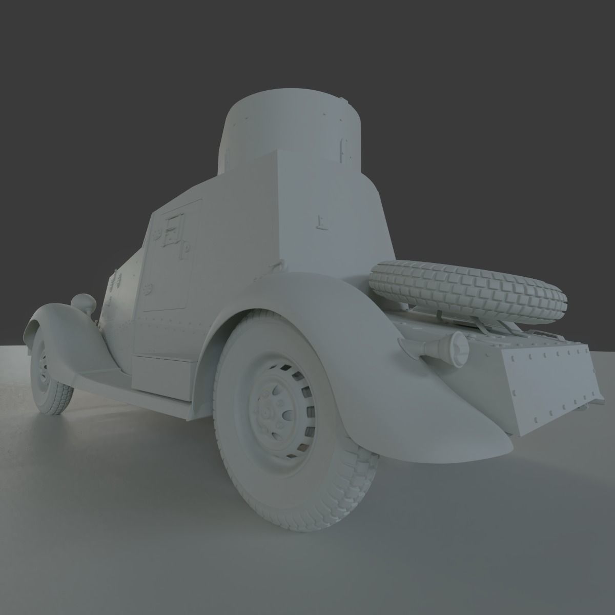 Armoured Car FAI-M Low-poly 3D model_12
