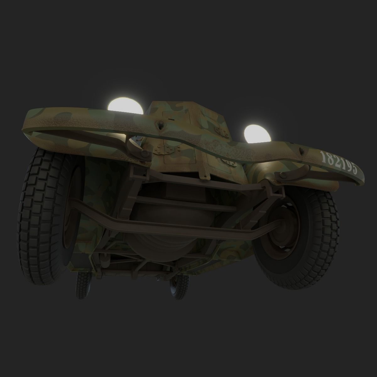 Armoured Car FAI-M Low-poly 3D model_6