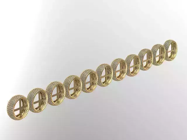 5 rows of wedding rings  3D print model