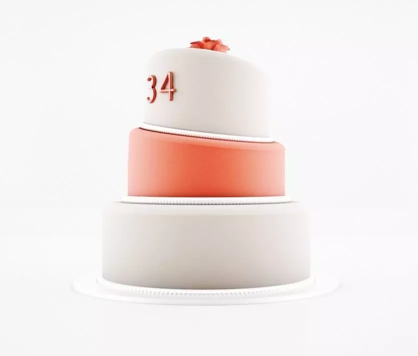 Birthday cake Free 3D model_0