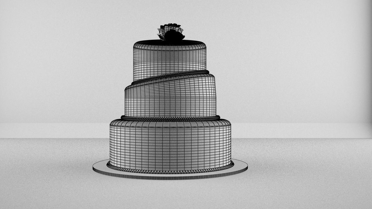 Birthday cake Free 3D model_1