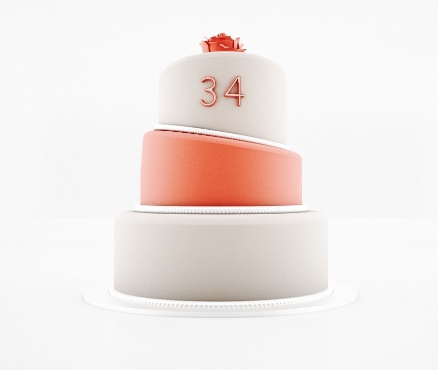 Birthday cake Free 3D model_2