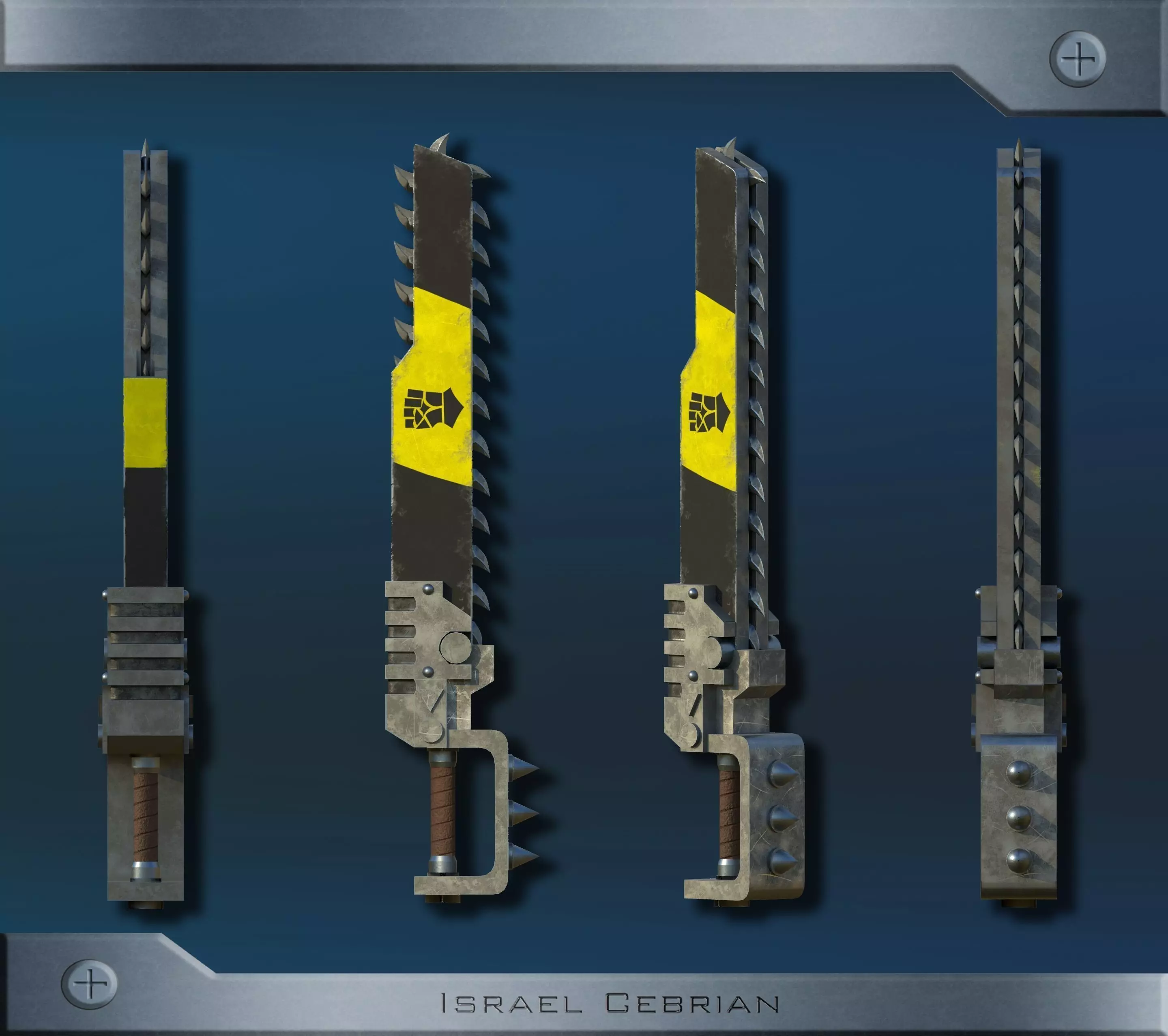 Warhammer ChainSword Free low-poly 3D model