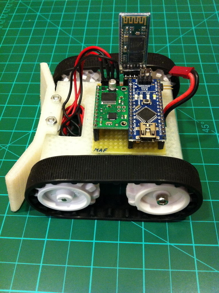 BoboBOT robot with microcontroller Free 3D print model_1