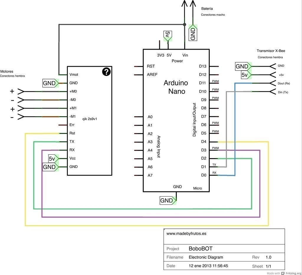 BoboBOT robot with microcontroller Free 3D print model_5