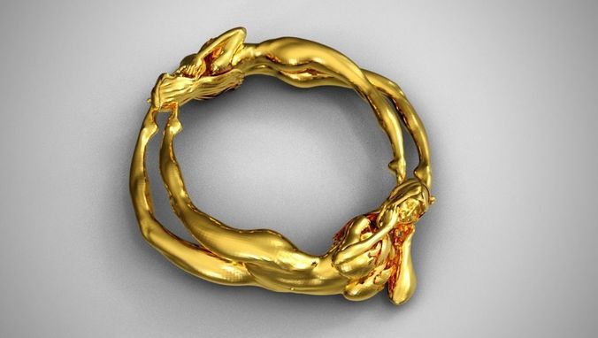 Girl Ring 3D print model