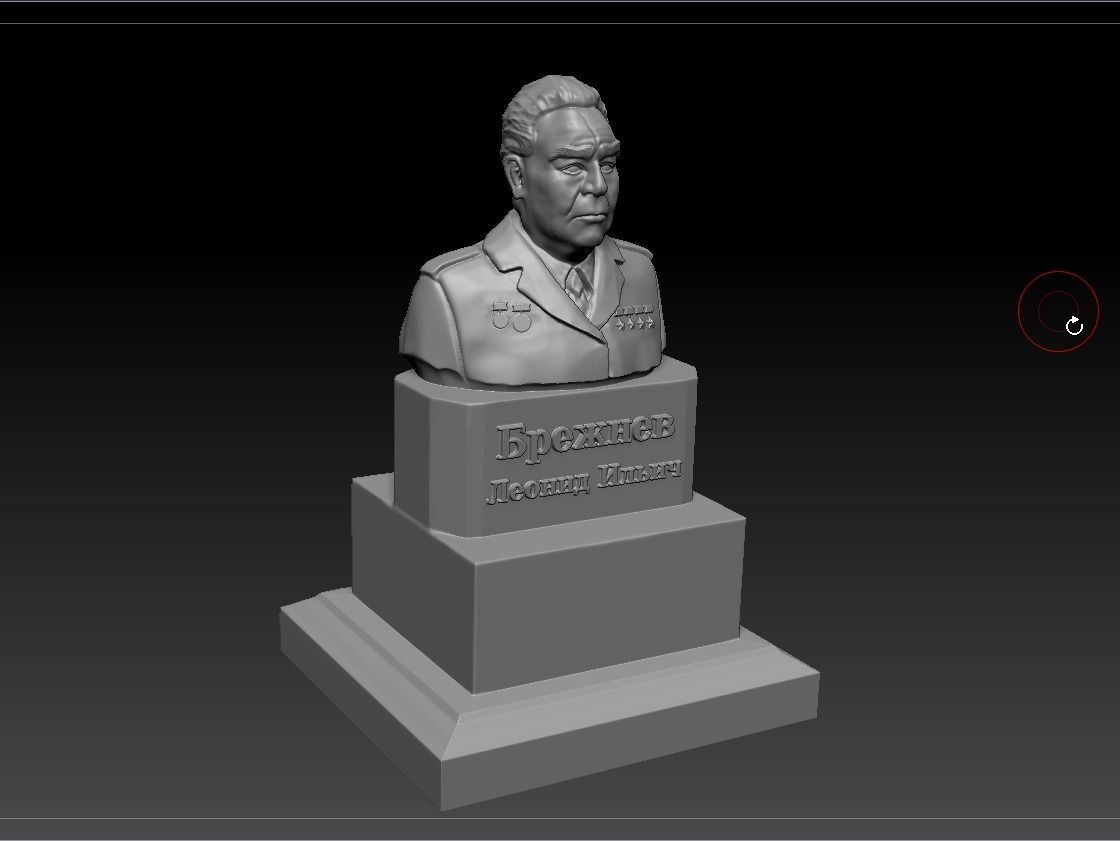 Sculpture of Brezhnev Leonid Ilyich 3D print model_22