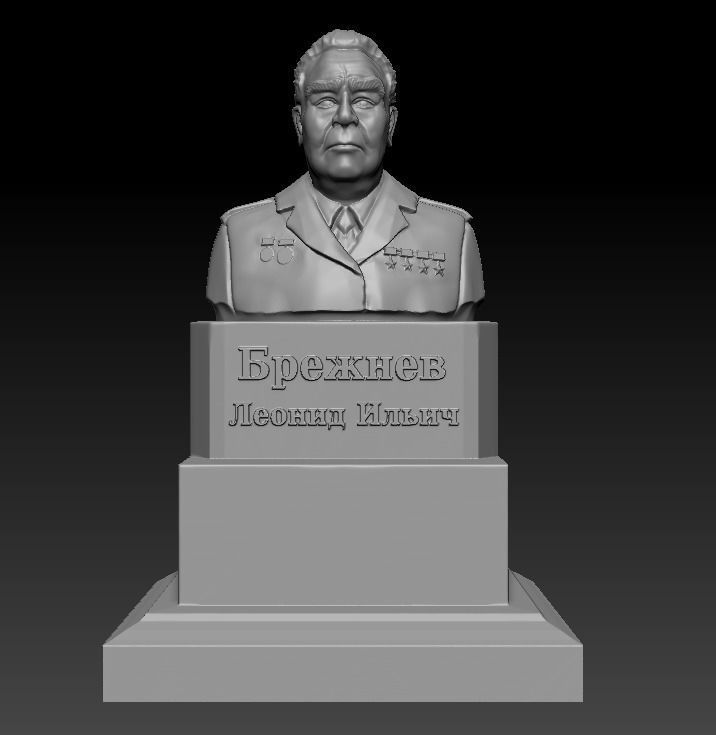Sculpture of Brezhnev Leonid Ilyich 3D print model_21