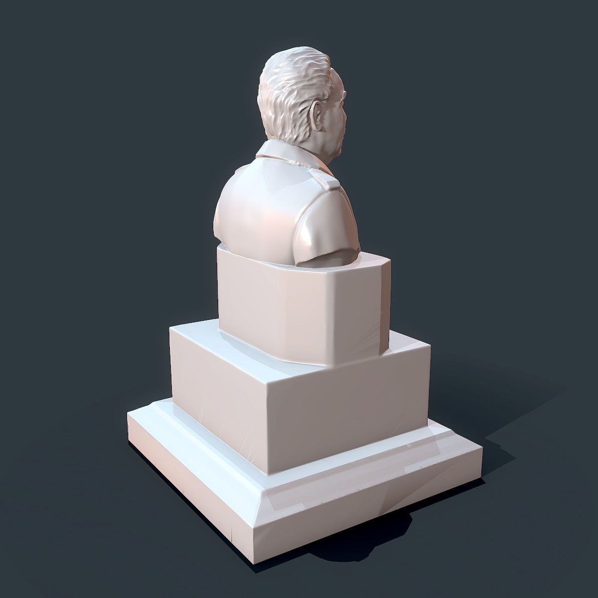 Sculpture of Brezhnev Leonid Ilyich 3D print model_4