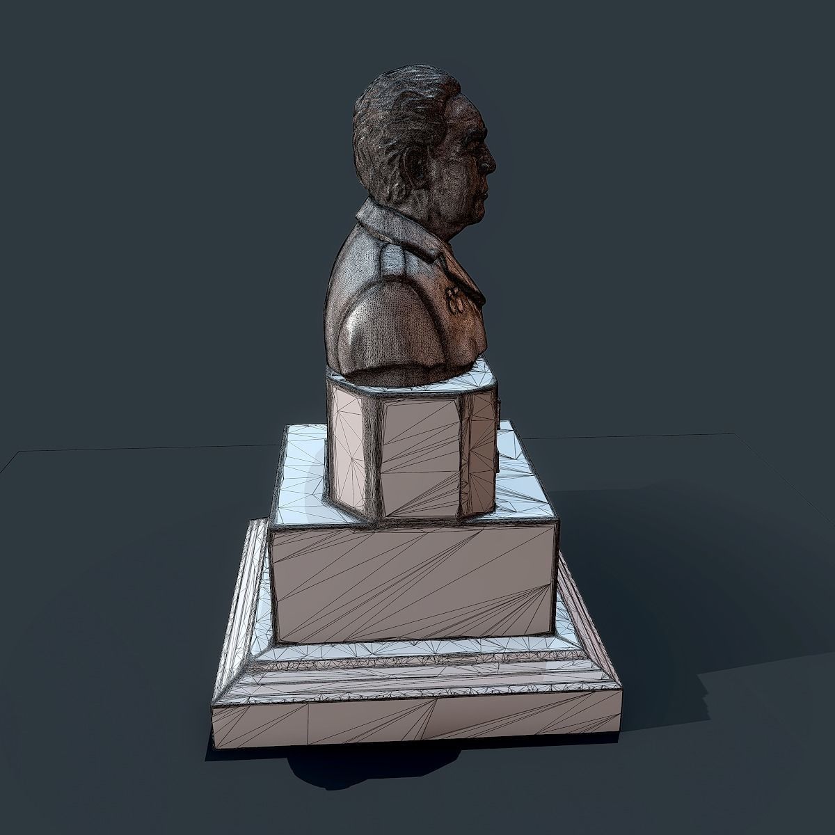 Sculpture of Brezhnev Leonid Ilyich 3D print model_7