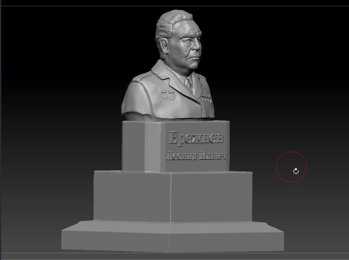 Sculpture of Brezhnev Leonid Ilyich 3D print model_14