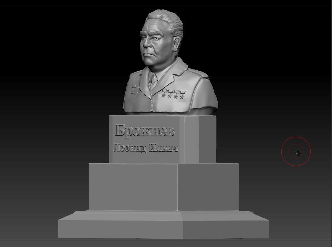 Sculpture of Brezhnev Leonid Ilyich 3D print model_20