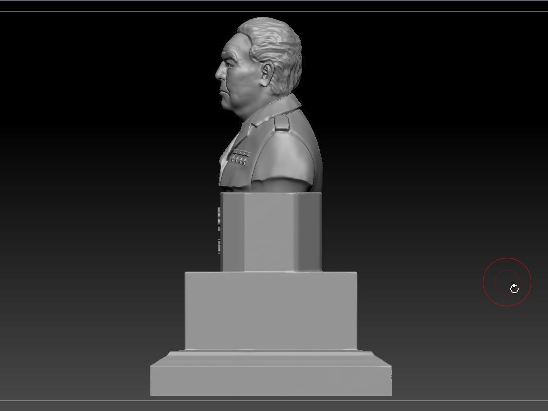 Sculpture of Brezhnev Leonid Ilyich 3D print model_19