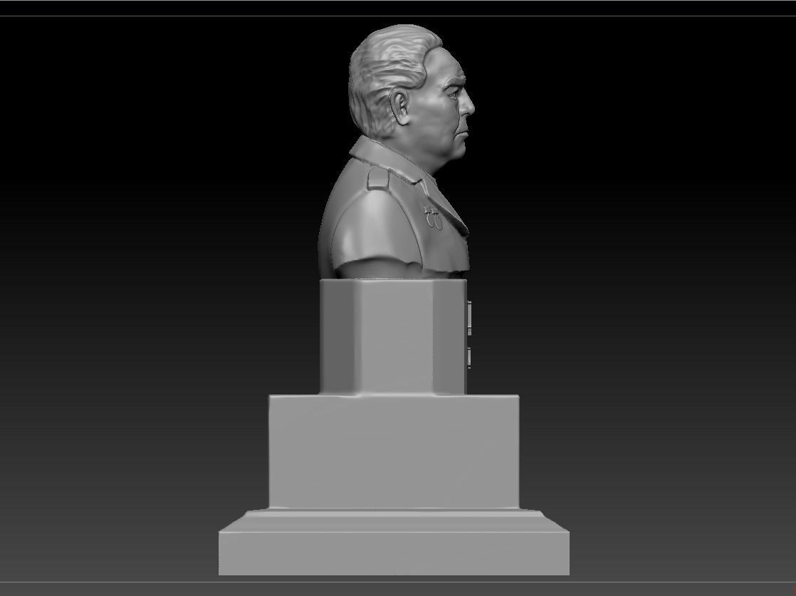Sculpture of Brezhnev Leonid Ilyich 3D print model_15