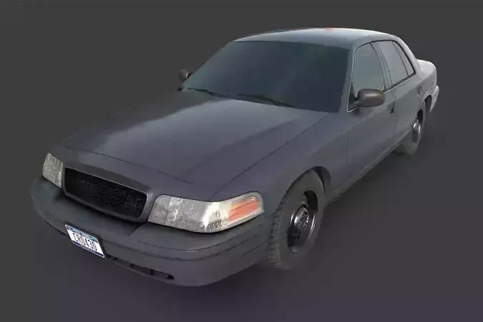 Generic Sedan Low-poly 3D model