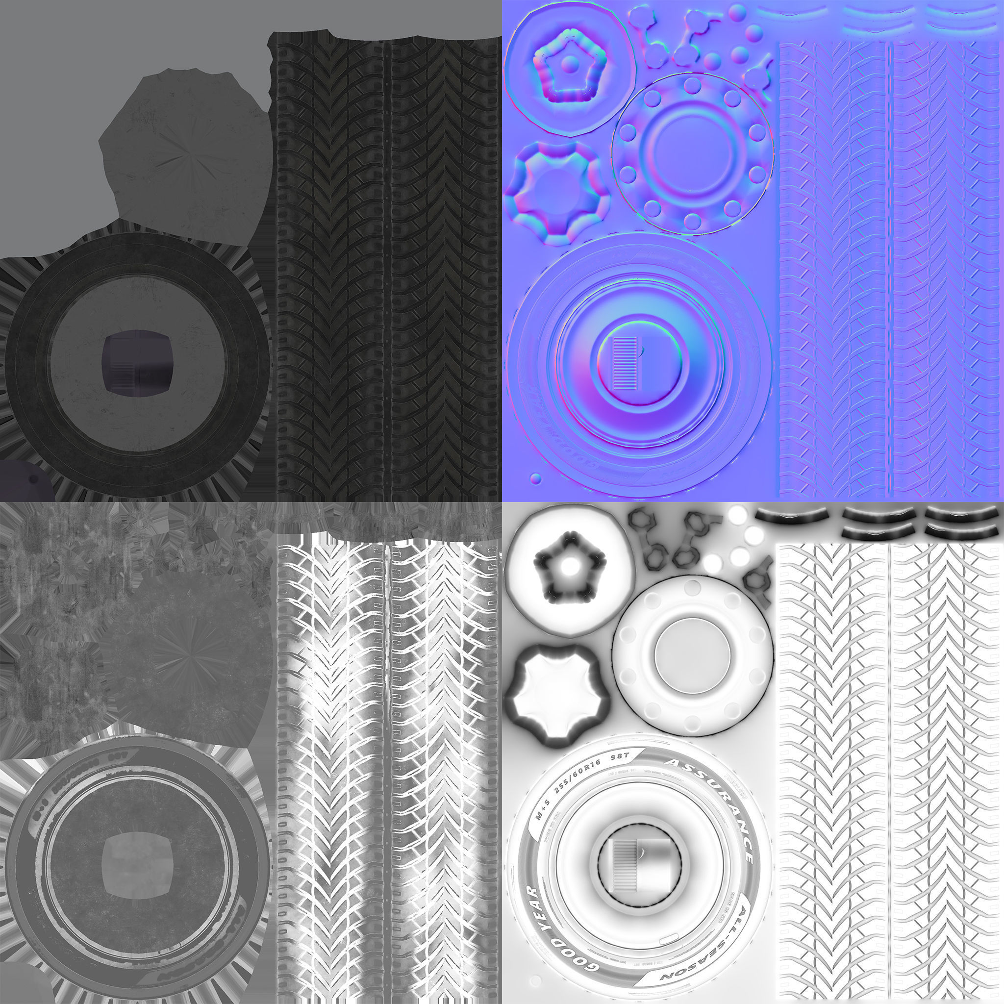 Generic Sedan Low-poly 3D model_14