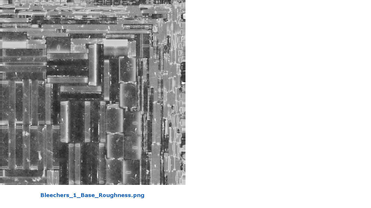 Bleachers 1 set of metal benches Low-poly 3D model_9